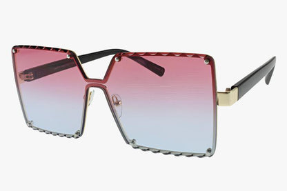 pink blue ombre Wholesale Fashion Square Butterfly Laser Cut Sunglasses