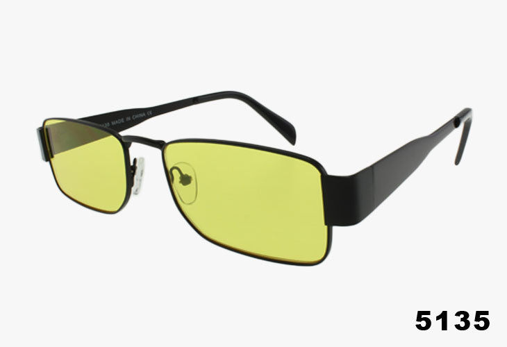 black yellow Designer Inspired Wholesale Rectangle Fashion Sunglasses