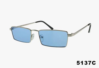 5137C - Wholesale Fashion Slim Square Metal Sunglasses