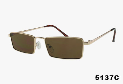 5137C - Wholesale Fashion Slim Square Metal Sunglasses