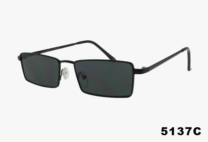 5137C - Wholesale Fashion Slim Square Metal Sunglasses