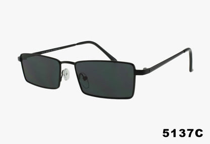 5137C - Wholesale Fashion Slim Square Metal Sunglasses