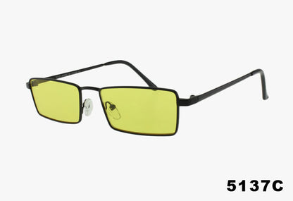 5137C - Wholesale Fashion Slim Square Metal Sunglasses