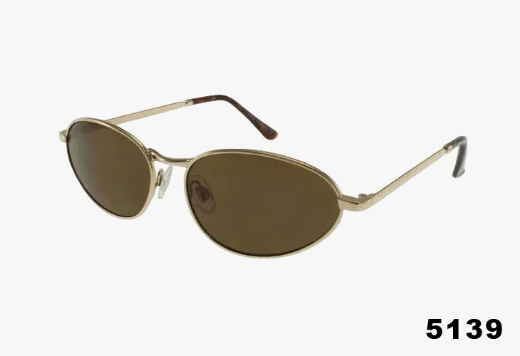 5139 - Wholesale Fashion Slim Oval Metal Sunglasses