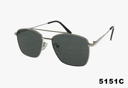 Wholesale Thin Frame Fashion Metal Square Aviator Sunglasses gold frame and smoke lenses
