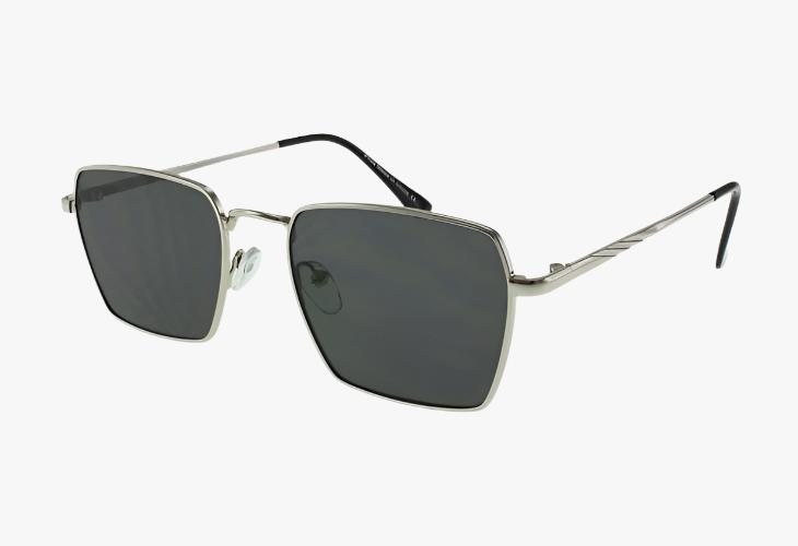 silver Medium Square Metal Frame Luxury Wholesale Sunglasses