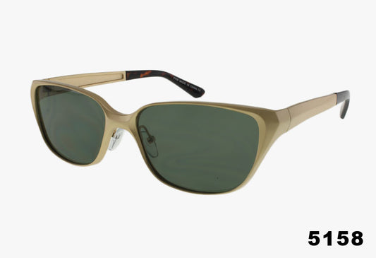gold Fashion Slim Metal Rectangle Sunglasses