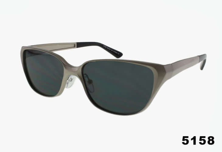silver Fashion Slim Metal Rectangle Sunglasses
