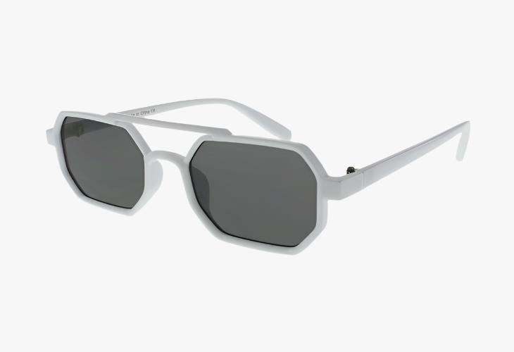 white Wholesale Ultra-Lightweight Thin Geometric Sunglasses