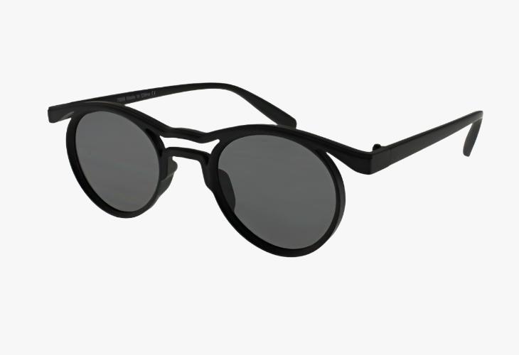 black Wholesale Ultra-Lightweight Thin Round Sunglasses