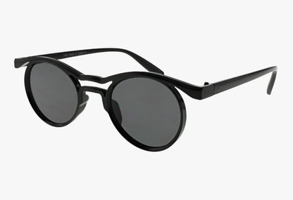 black frame Wholesale Ultra-Lightweight Thin Round Sunglasses