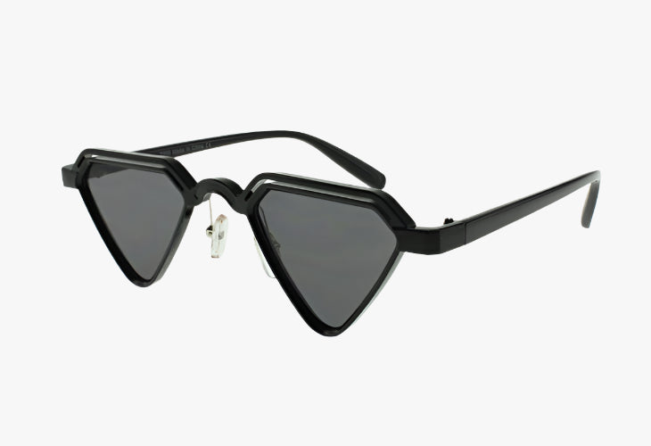 matte black Wholesale Ultra-Lightweight Thin Triangle Sunglasses