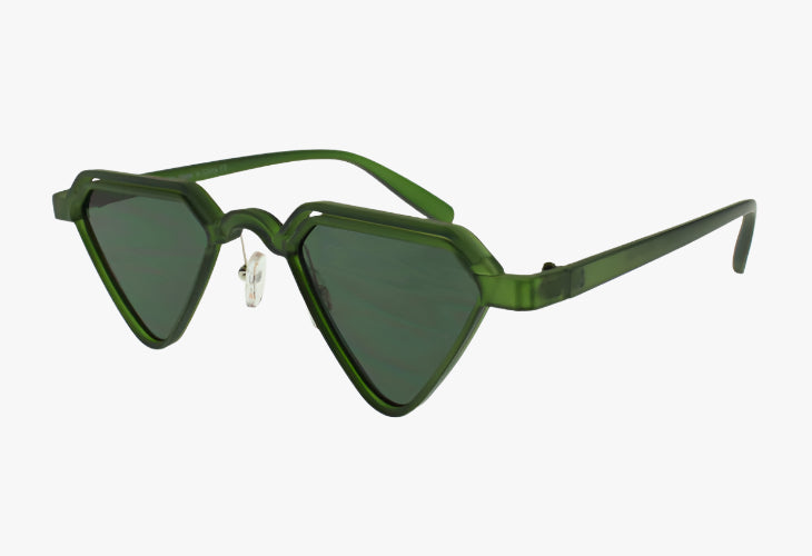 green Wholesale Ultra-Lightweight Thin Triangle Sunglasses