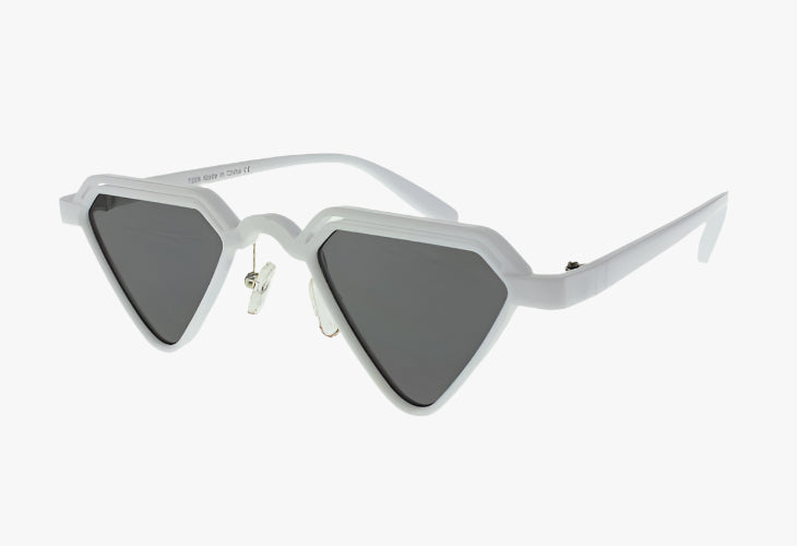 white Wholesale Ultra-Lightweight Thin Triangle Sunglasses