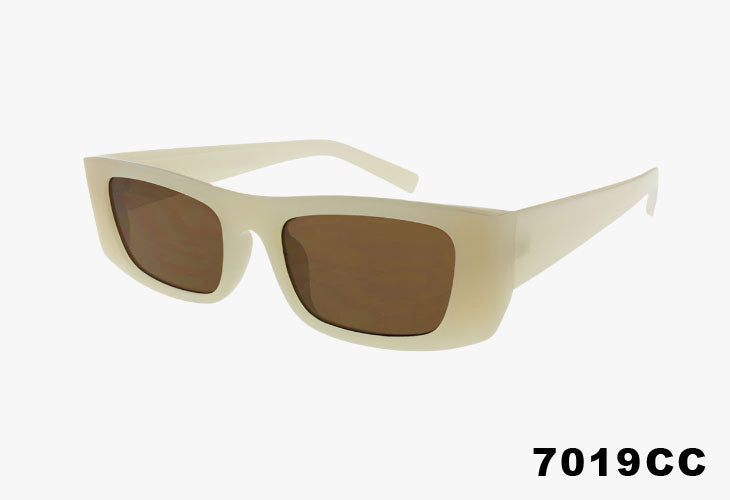 beige Rectangle Slim Retro Fashion Wholesale Sunglasses
