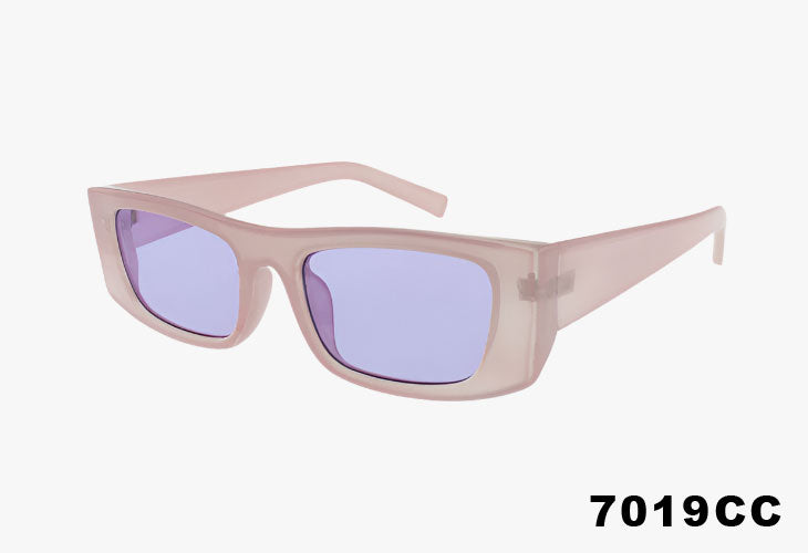 purple Rectangle Slim Retro Fashion Wholesale Sunglasses