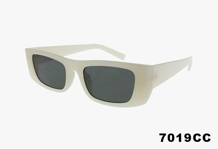ivory Rectangle Slim Retro Fashion Wholesale Sunglasses