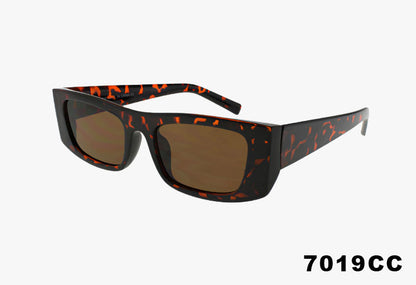 tortoise Rectangle Slim Retro Fashion Wholesale Sunglasses