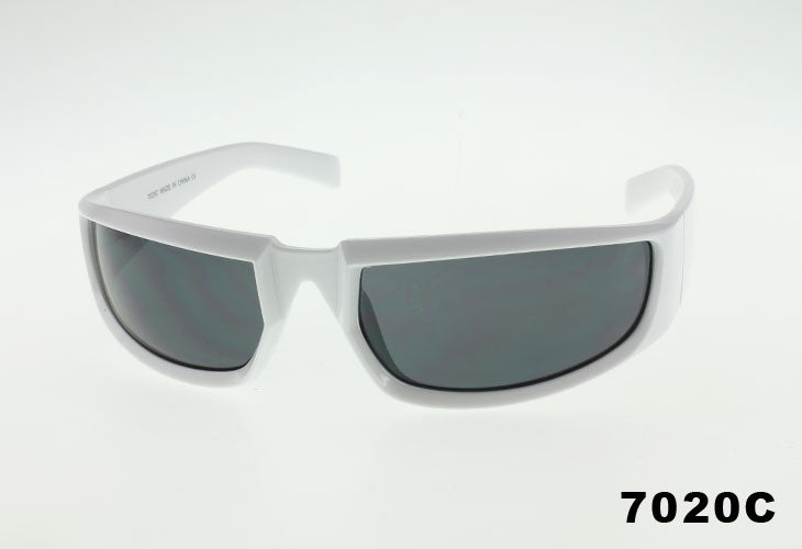 white Wholesale Medium Sport Style Wrap Sunglasses