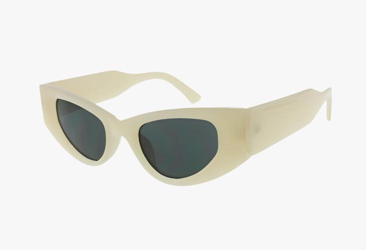 ivory Wholesale Medium Slim Square Cat Eye Sunglasses