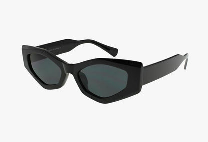 black Wholesale Fashion Geometric Cat Eye Style Sunglasses