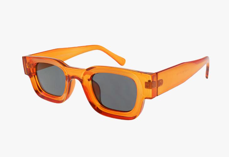 orange Thick Frame Slim Wholesale Classic Rectangle Sunglasses