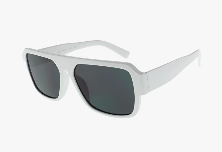 white Fashion Wholesale Square Pilot Style Color Sunglasses