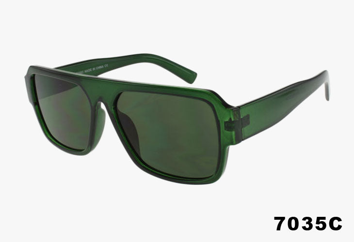 green Fashion Wholesale Square Pilot Style Color Sunglasses