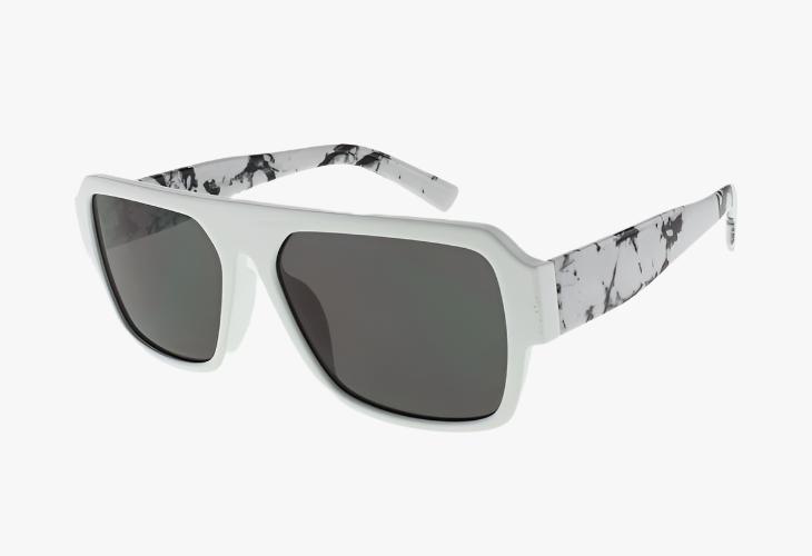 white Fashion Wholesale Square Pilot Style Print Sunglasses