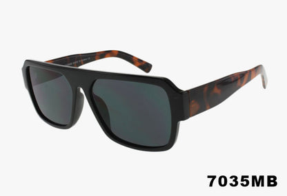 tortoise Fashion Wholesale Square Pilot Style Print Sunglasses