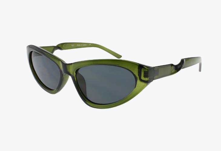 green Wholesale Fashion Slim Cat Eye Sunglasses