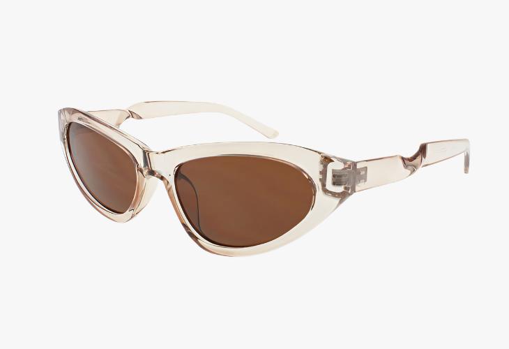 beige Wholesale Fashion Slim Cat Eye Sunglasses