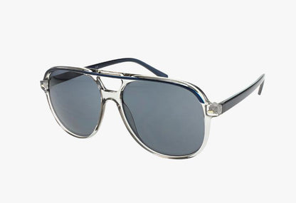 clear grey Classic Rounded Aviator Style Wholesale Sunglasses