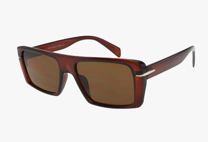 brown Classic Rectangular Frame Wholesale Sunglasses