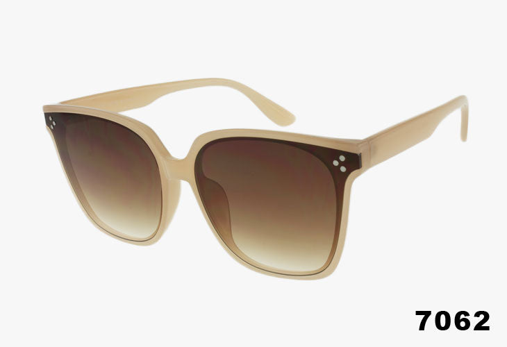 tan Wholesale Rounded Square Cat Eye Sunglasses