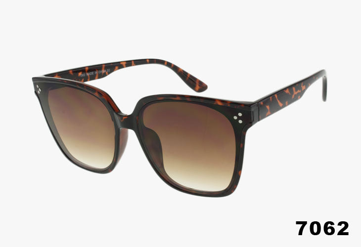 tortoise Wholesale Rounded Square Cat Eye Sunglasses