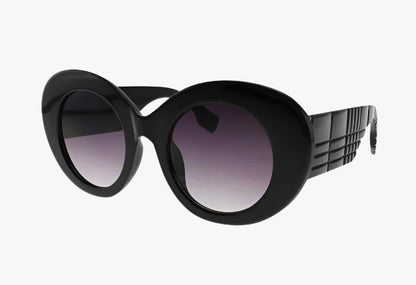 black Wholesale Fashion Oversized Round Quilted Sunglasses