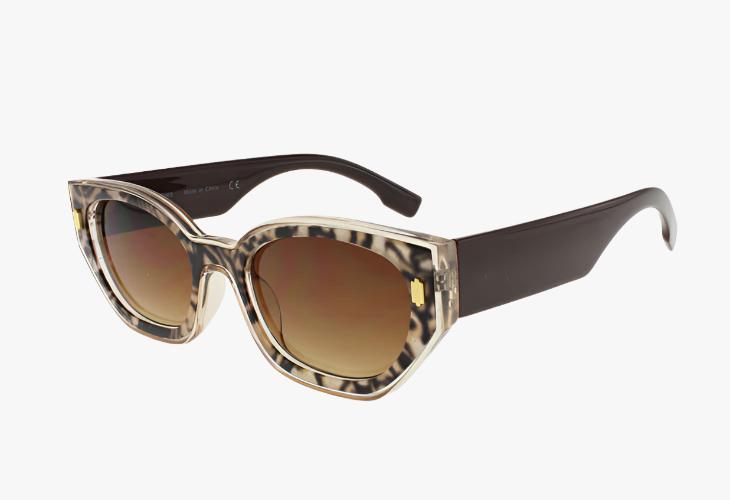 tortoise Wholesale Fashion Medium Printed Inlay Sunglasses