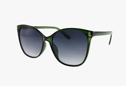 green Wholesale Fashion Rounded Cat Eye Style Sunglasses