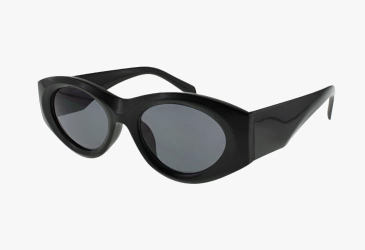 black Wholesale Fashion Rounded Beveled Square Frame Sunglasses