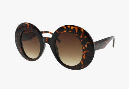 tortoise Oversized Round Fashion Wholesale Sunglasses