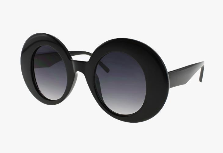 black Oversized Round Fashion Wholesale Sunglasses