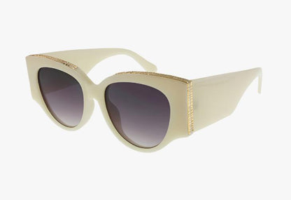 ivory Wholesale Fashion Luxury Style Cat Eye Sunglasses