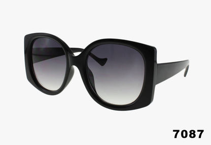 black Wholesale Large Fashion Rounded Butterfly Sunglasses