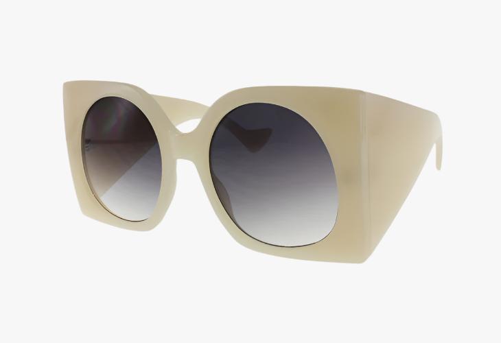 ivory Wholesale Oversized Square Frame Sunglasses With Oval Lenses