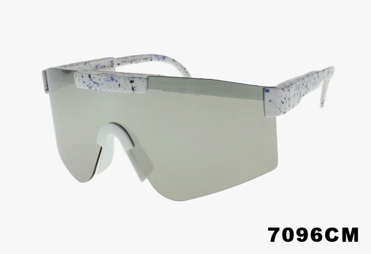 7096CM - Half Rim Sport Active Shield Wholesale Sunglasses