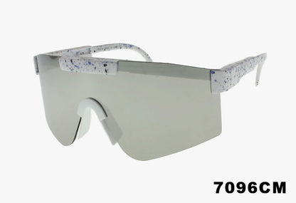 7096CM - Half Rim Sport Active Shield Wholesale Sunglasses