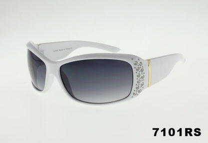 white Wholesale Square Luxury Style Rhinestone Sunglasses