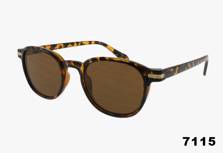 tortoise Wholesale Medium Round Fashion Sunglasses