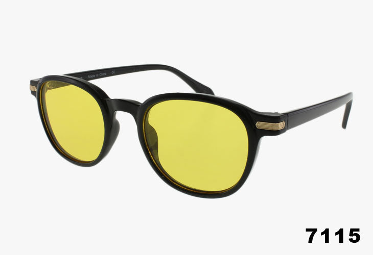 yellow Wholesale Medium Round Fashion Sunglasses
